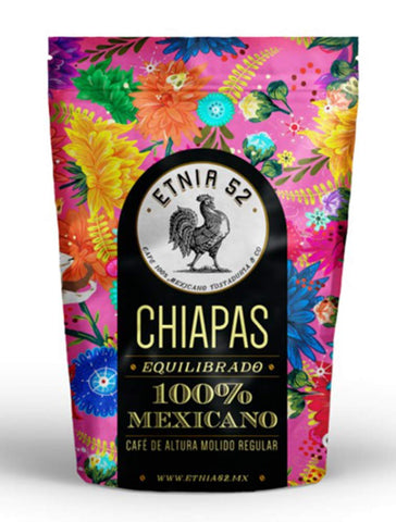 Etnia 52 - Chiapas (Intenso), Mexican Ground Coffee, 1 lb, Kosher Certified (KMD), Made in Mexico