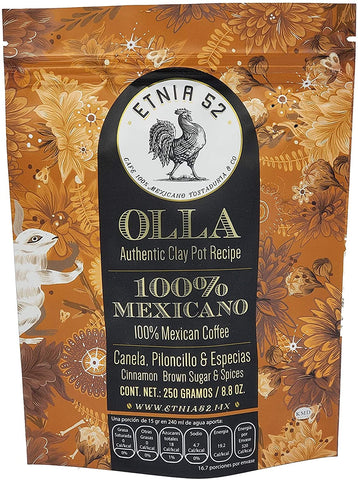 Etnia 52 de Olla Coffee. Ground, 8.8 ounce bag