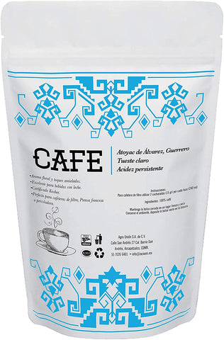 Ocixem Guerrero Coffee. Whole beam, artisan beam. 16 ounce bag