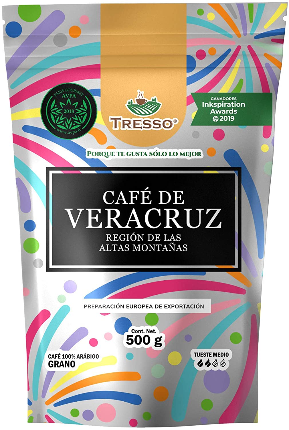 Tresso Veracruz Coffee. Whole Beam, artisan flavor. 17 ounce bag